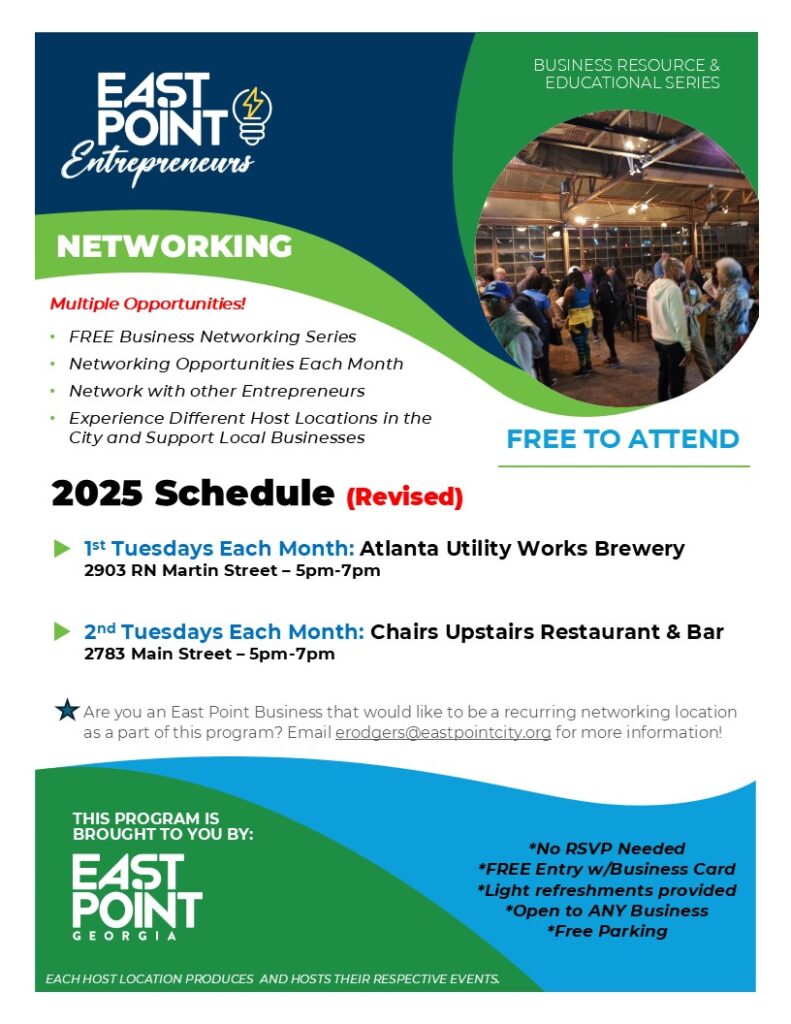 East Point Entrepreneurs Networking Series (1st Tuesdays) East Point Entrepreneurs Networking Series (1st Tuesdays)