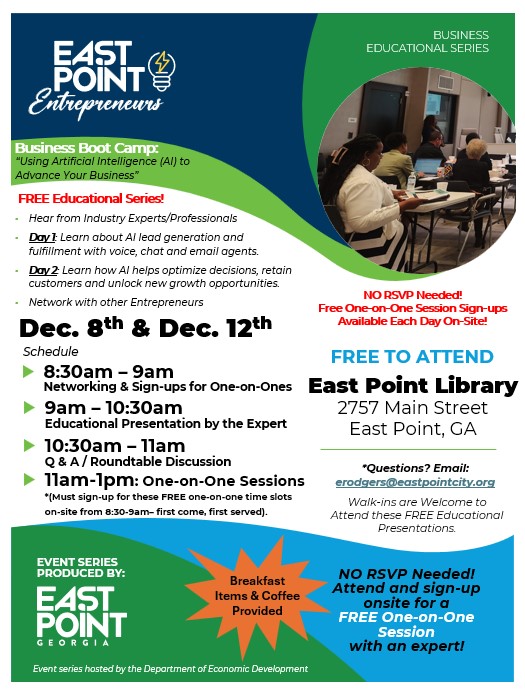 FREE East Point Entrepreneurs Business Boot Camp