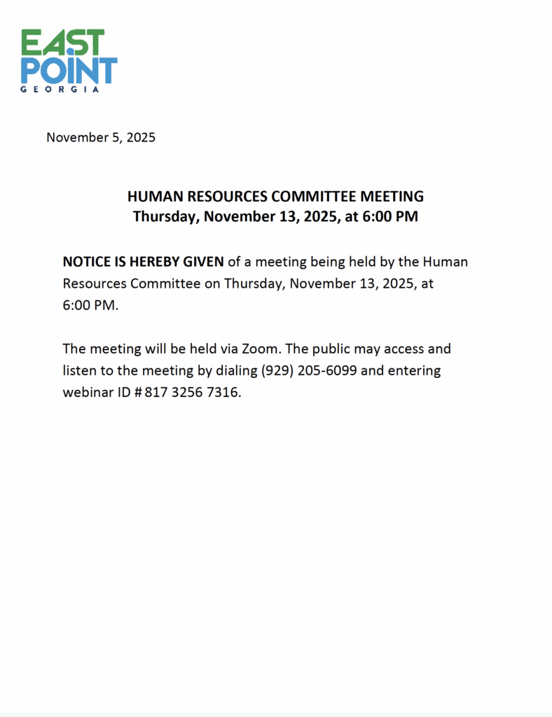 Human Resources Committee Meeting
