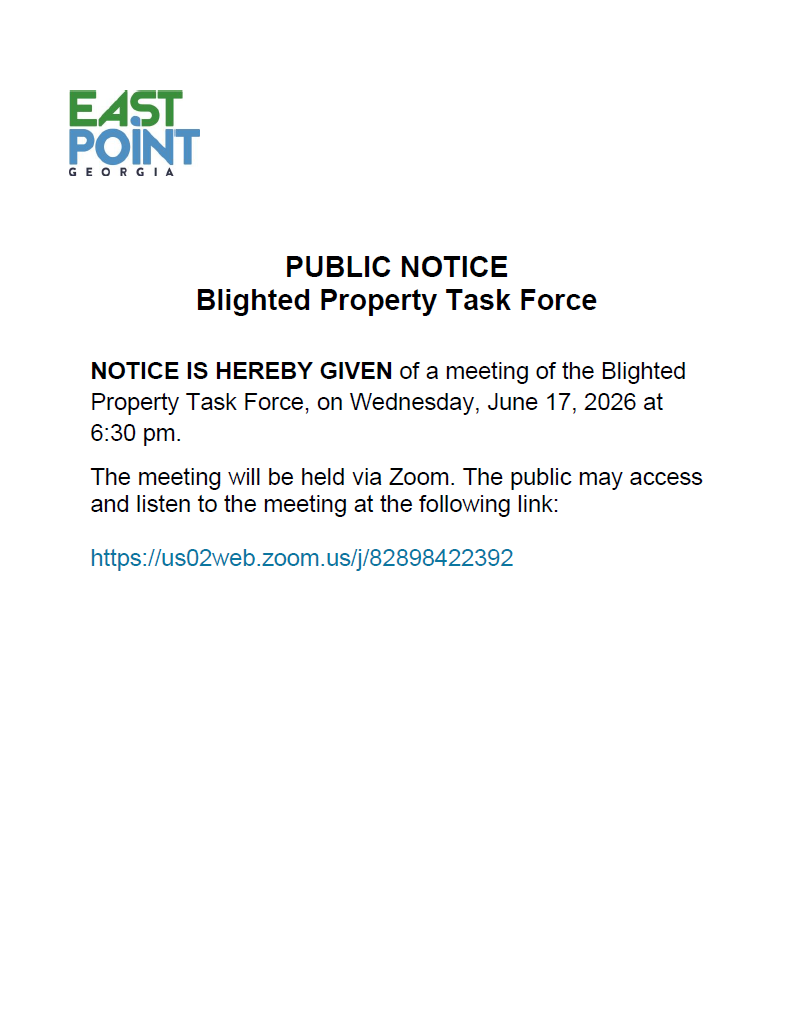Blighted Property Task Force (via ZOOM) Meeting