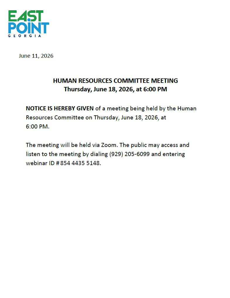 Human Resources Committee (via ZOOM) Meeting