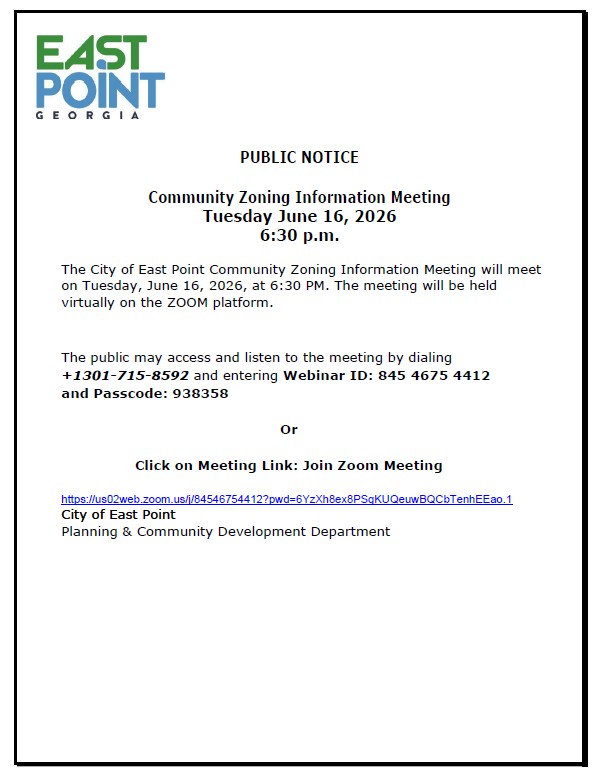 PUBLIC NOTICE: Community Zoning Information (via ZOOM) Meeting