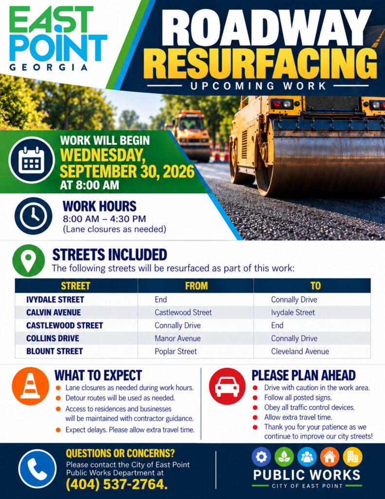 City-Wide Resurfacing Project – Upcoming Work
