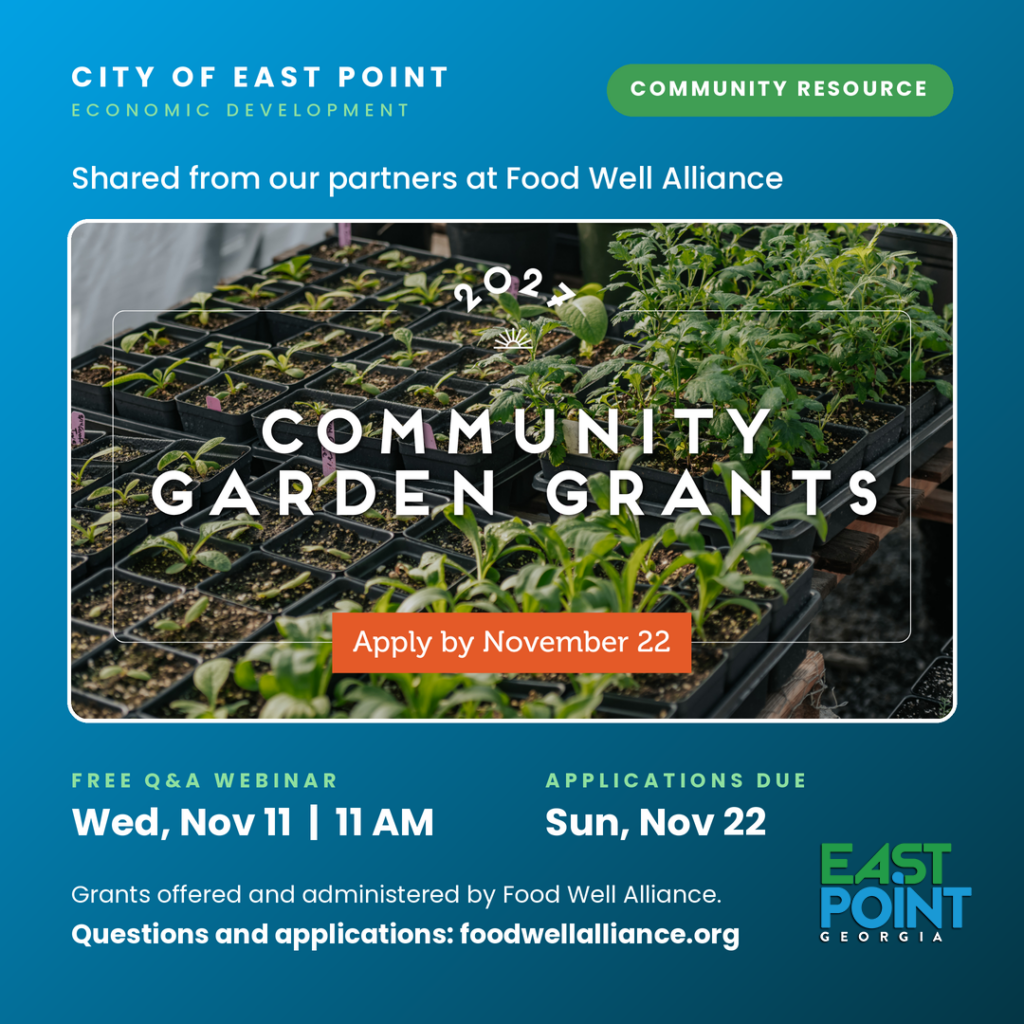 Economic Development – Community Garden Grants – WEBINAR